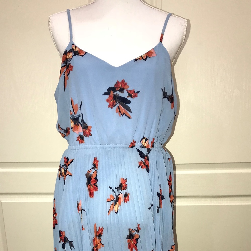 HeartSoul Light Blue Floral Pleated Dress